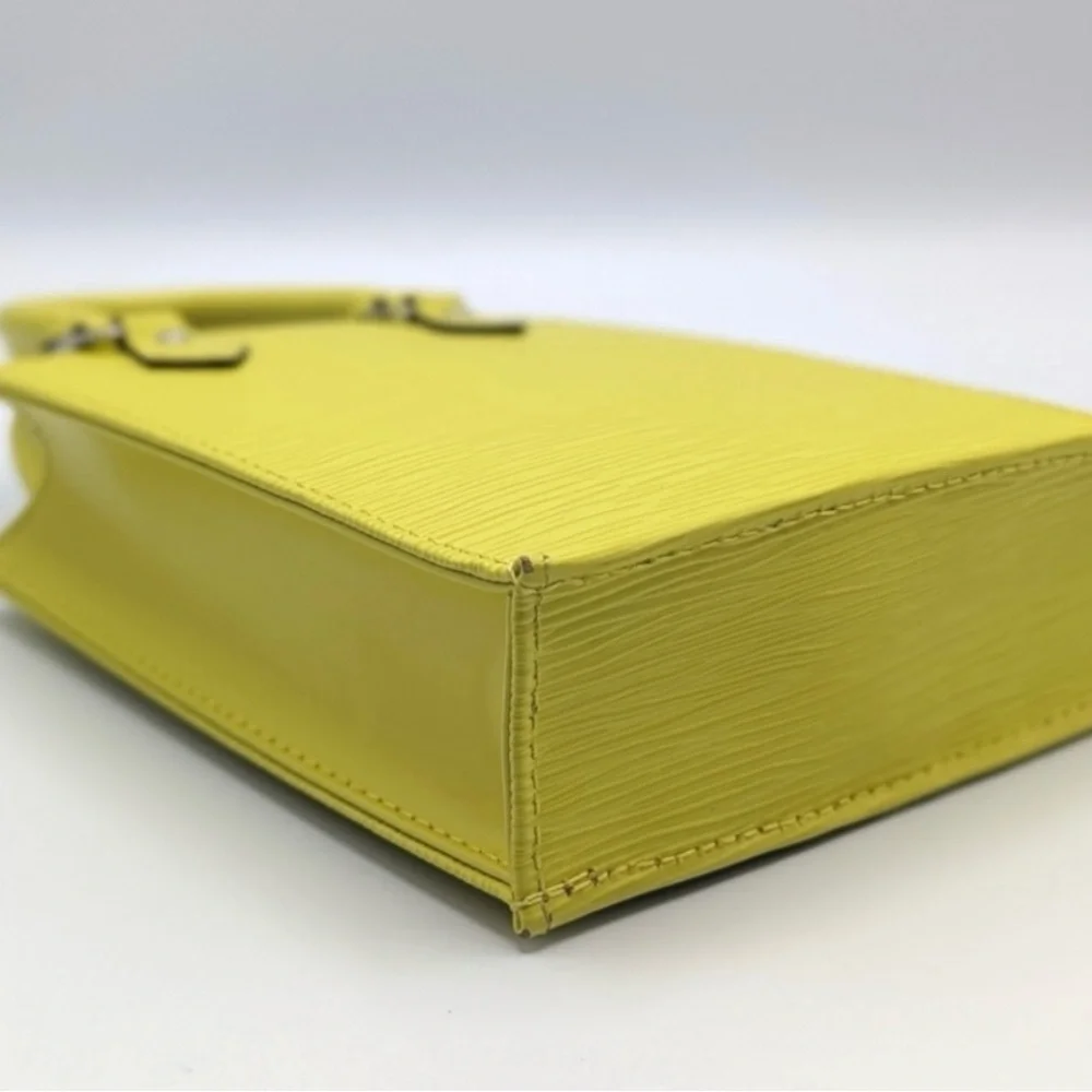 SALE! Louis Vuitton Petit Sac Plat Citron (yellow) Epi Leather Mini Bag - Picture 6 of 16